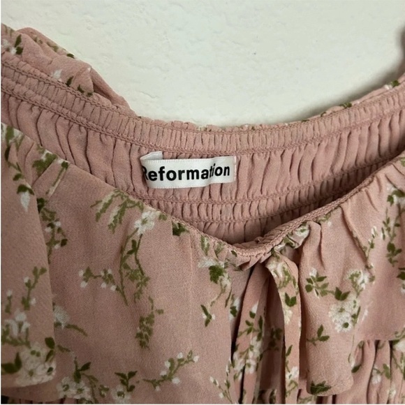 Reformation Morris Floral Long Sleeve Mini Dress - Picture 4 of 7